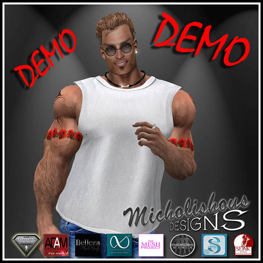 * Mikolishous Designs * Sleeveless Muscle T - DEMO