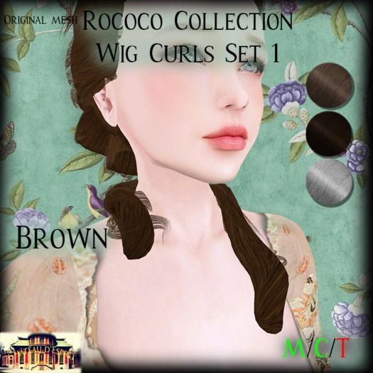 ~CdE~ Rococo Wig Curls Set 1 BROWN