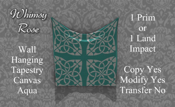 [WR] Wall Hanging Tapestry Canvas Aqua (Copy/Mod)