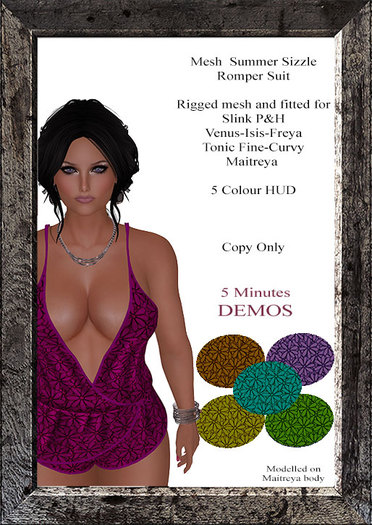 Summer sizzle mesh romper - demo