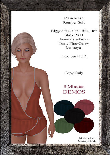 Plain mesh romper DEMOS