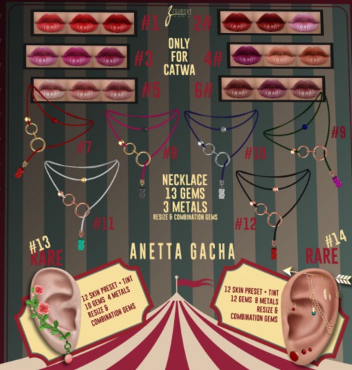 .Z Gacha Anetta #2 lips set