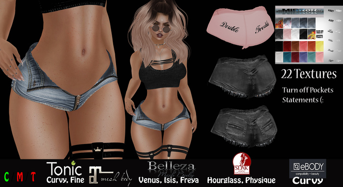 .::MiRRoR::.OPEN Zipped Shorts (Boxed)