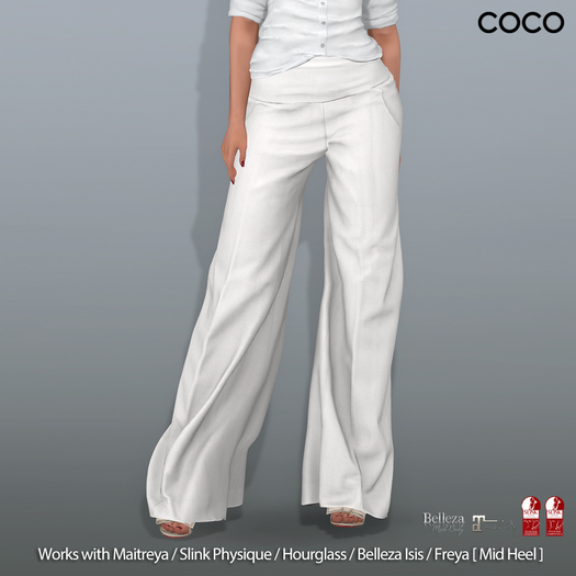 *COCO*_WideLegTrousers_White