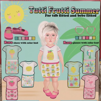 Second Life Marketplace Tbr Tutti Frutti Summer Outfit Toucan Bebe Fitted