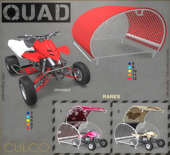12 -Culco- Quad -Garage - Red  6Li