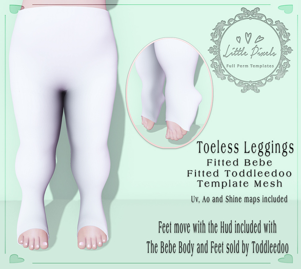 {Little Pixels} -Toeless Leggings - DEMO