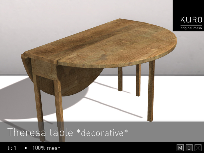 Kuro - Theresa table *Decorative*