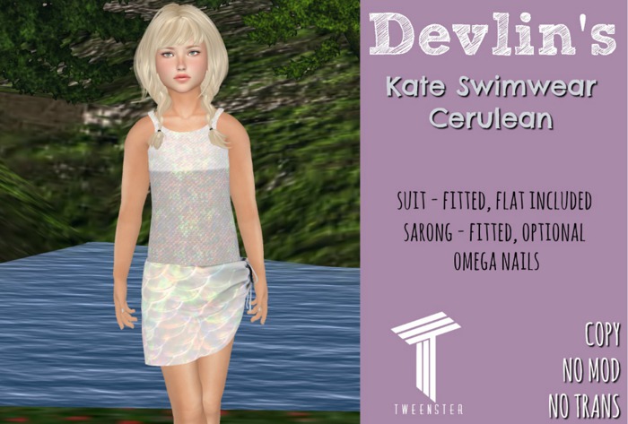 Devlin's - Tweenster - Kate Swimwear (Cerulean)