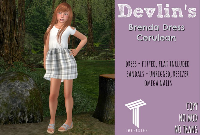 Devlin's Brenda Dress - Cerulean (bagged)