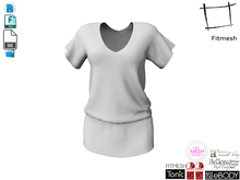 Dae Obj FBX Women's V Neck Tee Kit for Maitreya, Slink, Belleza, Ebody, Tonic, TMP