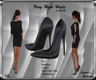 VERY HIGH HEELS BLACK UNPACK
