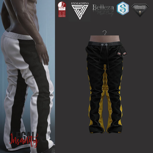 Legal Insanity - Paul black/yellow sweatpants