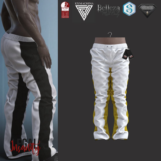 Legal Insanity - Paul white/yellow sweatpants