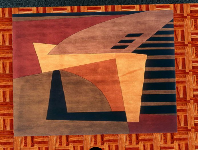 orange brown multi rug