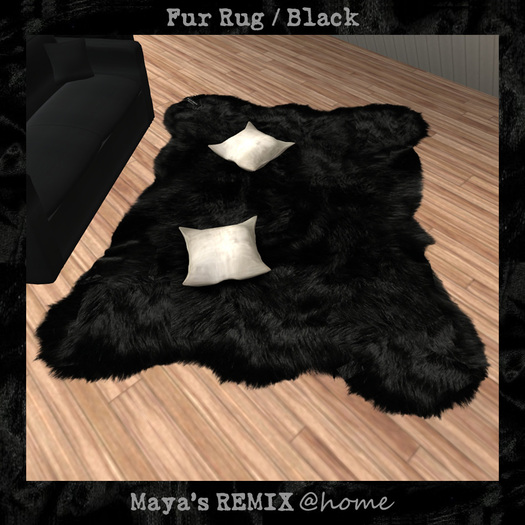  Fur Rug (black) / Maya's REMIX @home