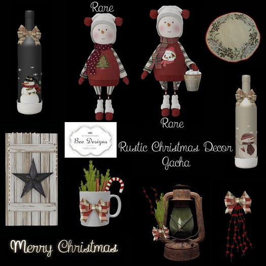 Bee Designs Rustic Christmas Decor Gacha Mug 