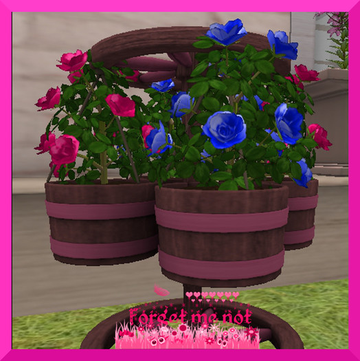 F.G.M.N/Wheel Planter With Roses