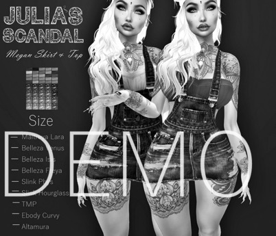 Second Life Marketplace - ! Julia's Scandal Megan Skirt+Top DEMO