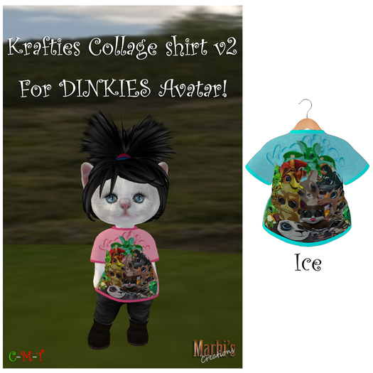 *MC*  DINKIES SHIRT - Krafties Collage v2 (ICE)