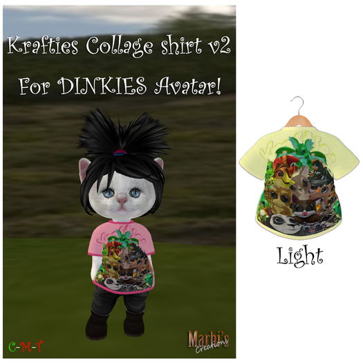 *MC*  DINKIES SHIRT - Krafties Collage v2 (LIGHT)