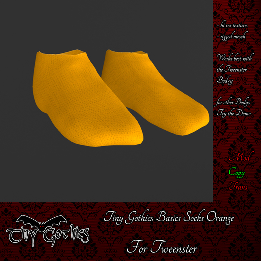 Tiny Gothics Tweenster Basic Socks Orange