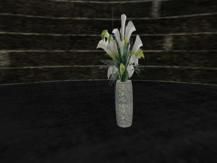 Calla Lilies in Marble Vase