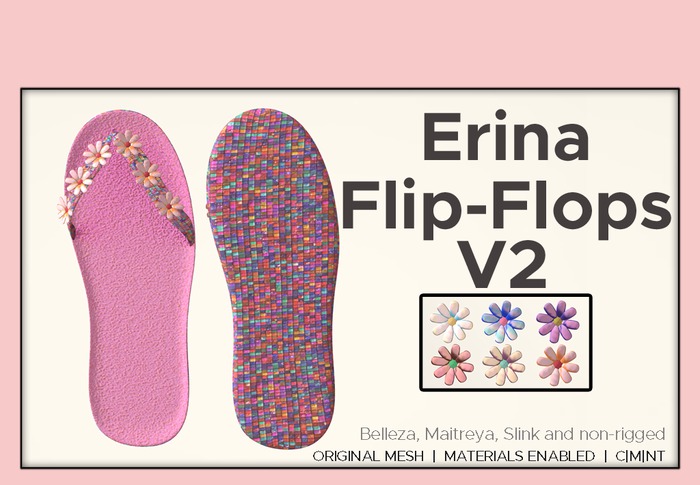 *PC Erina Flip Flops V2 -PROMO PRICE 50% OFF