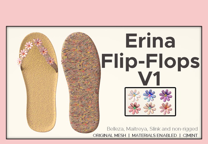 *PC Erina Flip Flops V1 - PROMO PRICE 50% OFF