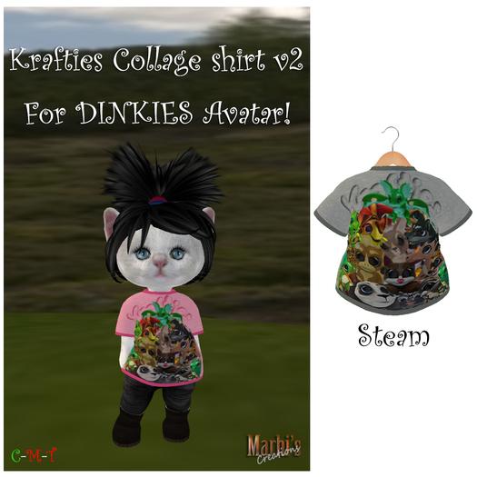 *MC*  DINKIES SHIRT - Krafties Collage v2 (STEAM)