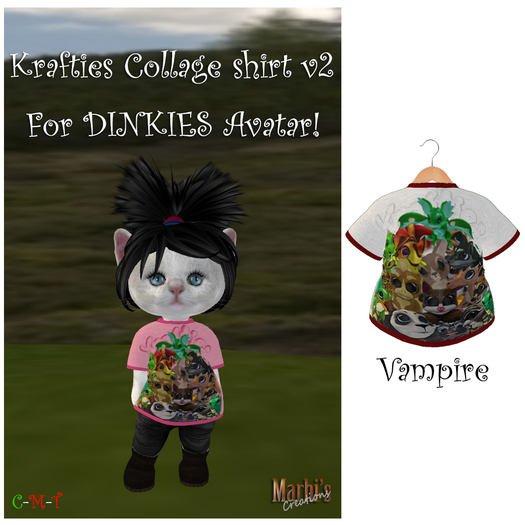 *MC*  DINKIES SHIRT - Krafties Collage v2 (VAMPIRE)
