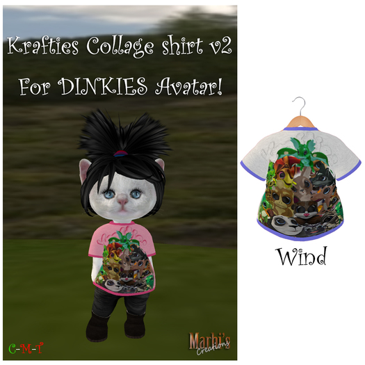 *MC*  DINKIES SHIRT - Krafties Collage v2 (WIND)