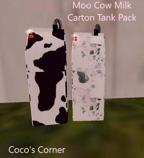 Mused Moo Cow Milk Carton Tank Pack