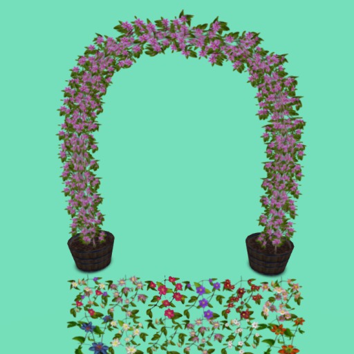 Clematis Arch, 12 Textures Menu, 4Li, Bagged
