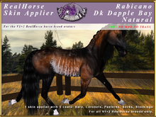 *E* RealHorse Coat Applier [BOXED]  Rabicano Dk Dapple Bay  Nat