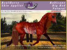 *E* RealHorse Coat Applier [BOXED]  Rabicanoo Big Red  Natural