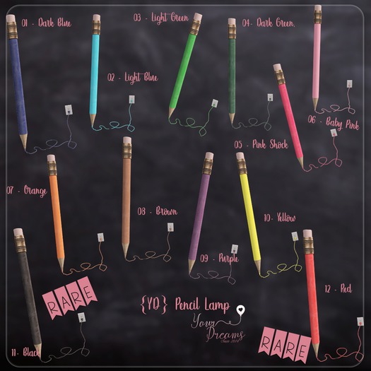 {YD} Pencil Lamp - Orange