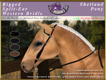 *E* Rigged Split-Ear Western Bridle [BOXED] RH Shetland