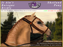 *E* It Ain't Baroque Bridle [BOXED] RH Shetland