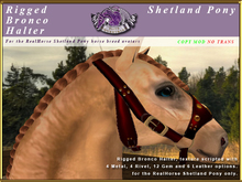 *E* RealHorse Rigged Bronco Halter [BOXED] RH Shetland