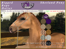 *E* RealHorse Rigged Rope Halter [BOXED]  RH Shetland