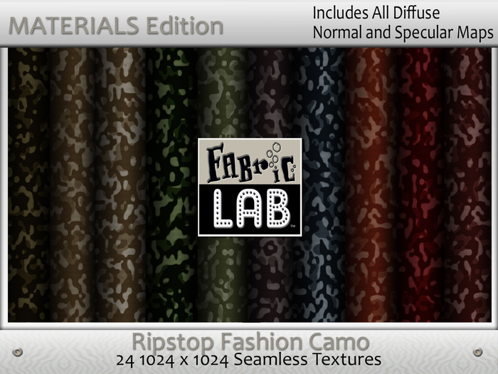 Fabric Lab ME Ripstop Fashion Camo Texture Collection