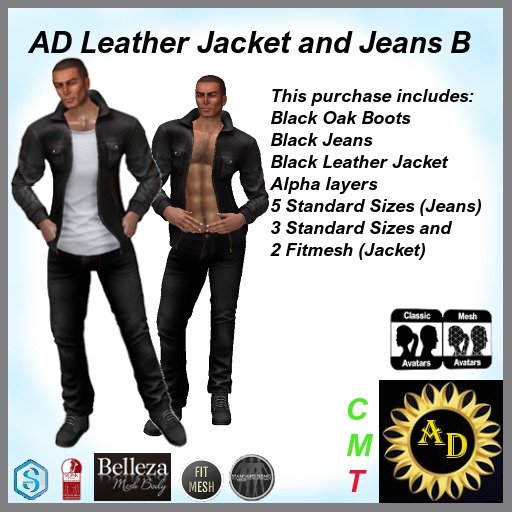 AD Leather Jacket and Jeans B - Boxed