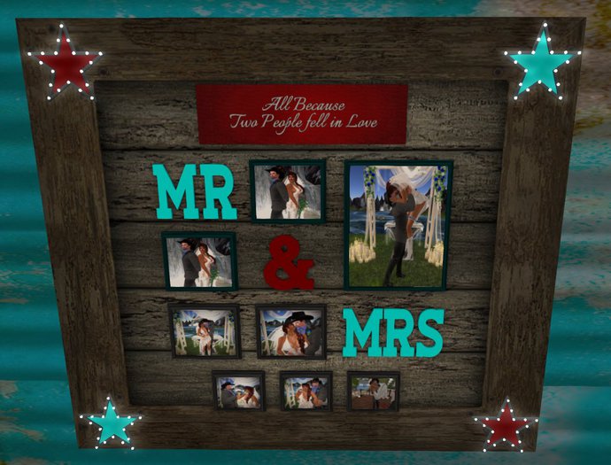 Rustic Mr & Mrs Picture frames set