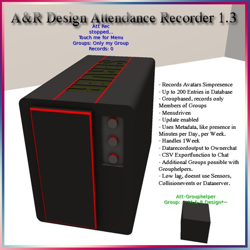 A&R Design - Attendance Recorder (boxed)