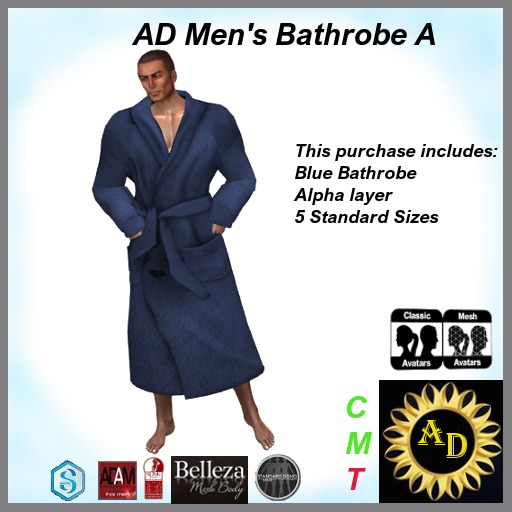 AD Men's Bathrobe A