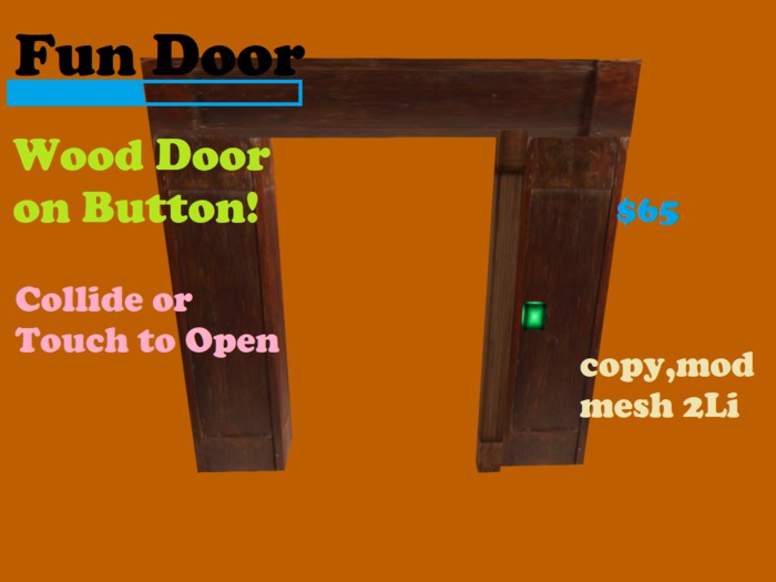 Fun Door Sliding Wood Door on Button Right Side