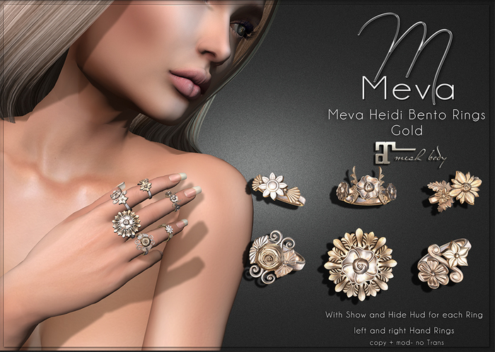 Meva Heidi Bento Rings Gold Maitreya Box [Wear Me]