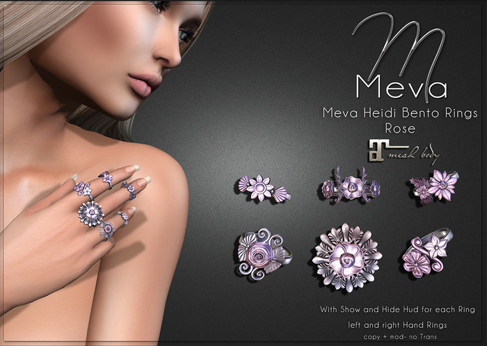 Meva Heidi Bento Rings Rose Maitreya