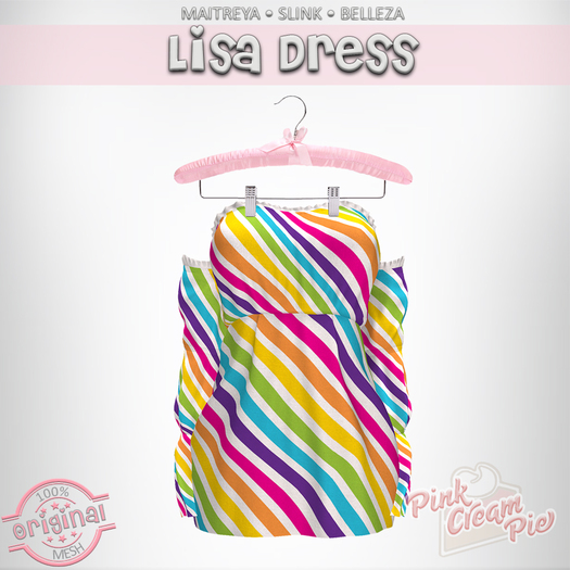 !PCP :: Lisa Dress [Rainbow Stripe]
